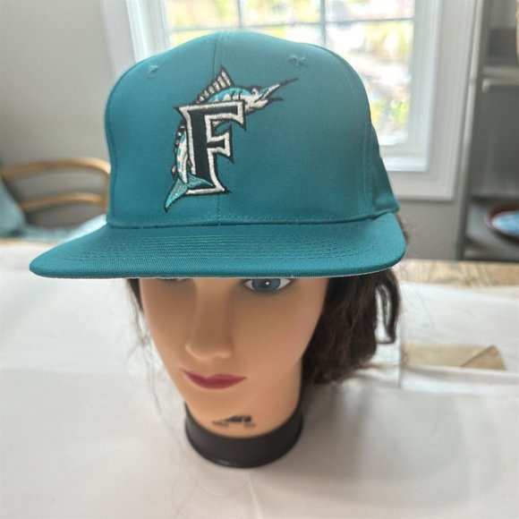 Drew Pearson Other - Vintage Florida Marlins Drew Pearson Snapback Hat Cap Men MLB Baseball Teal